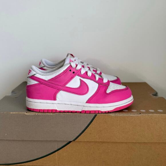 Nike Dunk Low Pink/White Toddler Sneakers - SZ 11 C - Picture 2 of 11